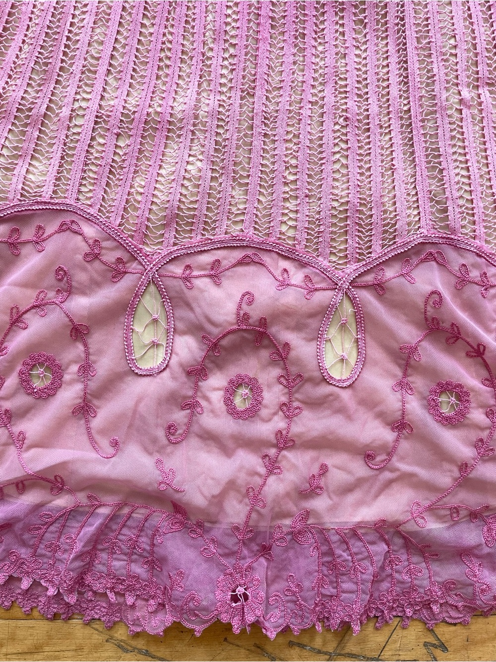 Vintage Betsey Johnson New York Y2K Pink Lace Strapless Dress - Picture 3 of 12